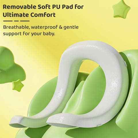 StarAndDaisy Potty Seat for Kids 1-3 Years | Toilet Seat for Kids with Adjustable Height & Removable Soft Cushion, Fits All Western Toilets seat (Black-Yellow)