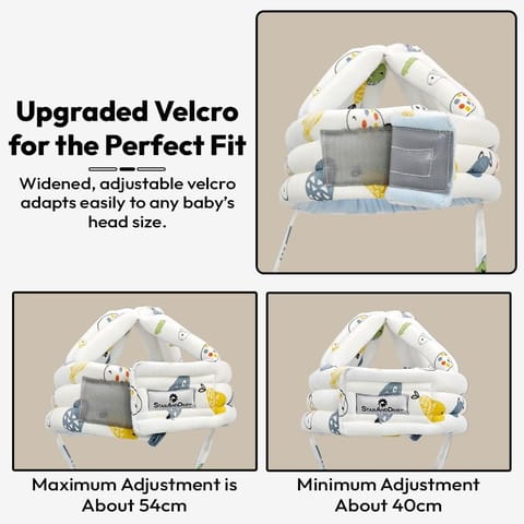 StarAndDaisy Baby Head Protector Cushion Plush Soft Toy Early Learning Toy Fall Protection Helmet Baby Head Protector Child Adjustable Strap -Fish Print