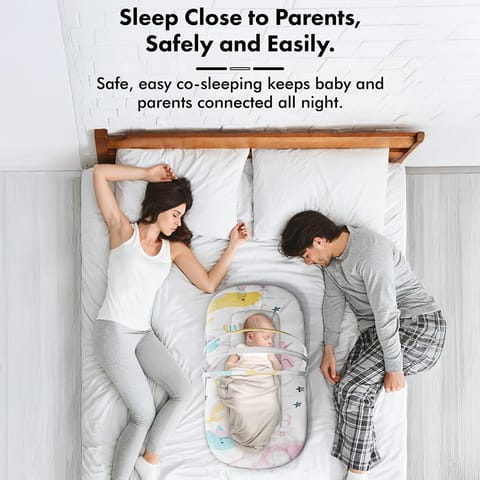 StarAndDaisy 2-in-1 Baby Sleeping Bag with Mosquito Net for Newborn/Soft & Breathable Cotton Sleeping Sack Cum Wrapper/Foldable Bag for Baby Protection/Infant (0-12 Months)-Ocean Print