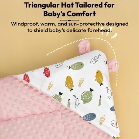 StarAndDaisy Swaddle for New Born Baby/Soft Cotton Baby Blankets & Swaddlers/Multipurpose Baby Swaddle Blanket Wrap for New Born - Self-Soothing Swaddle (Yellow)