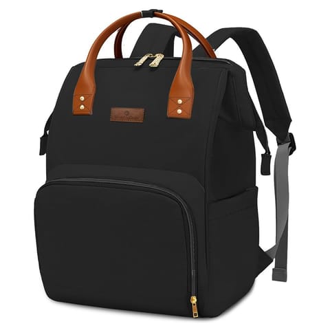 StarAndDaisy Diaper Backpack For Mothers For Travel/Diaper Bags For Mom With Multi Compartments, Insulated Bottle Pockets, Waterproof, Ultra Soft Oxford Fabric, 24Lt Capacity - Black