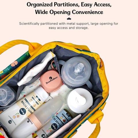 StarAndDaisy Diaper Bag/Diaper Bags for Mom with Light Weight and Potable Design/Multi Compartments, Waterproof Baby Bag with Ultra soft fabric.