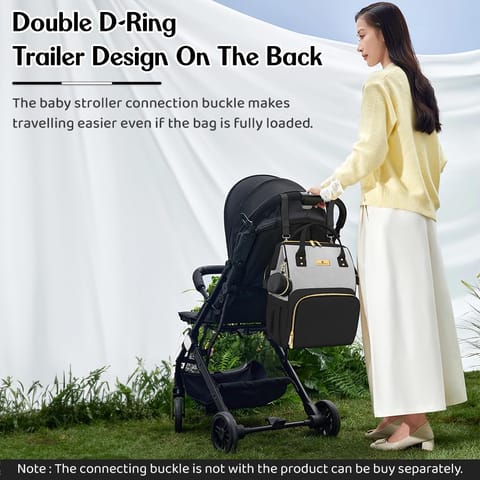 StarAndDaisy Diaper Bag for Mothers for Travel/Maternity Bag with 16 Multi-Purpose Pockets with Quick Access Diaper & Mobile Pocket/Diaper Bag for Baby-black