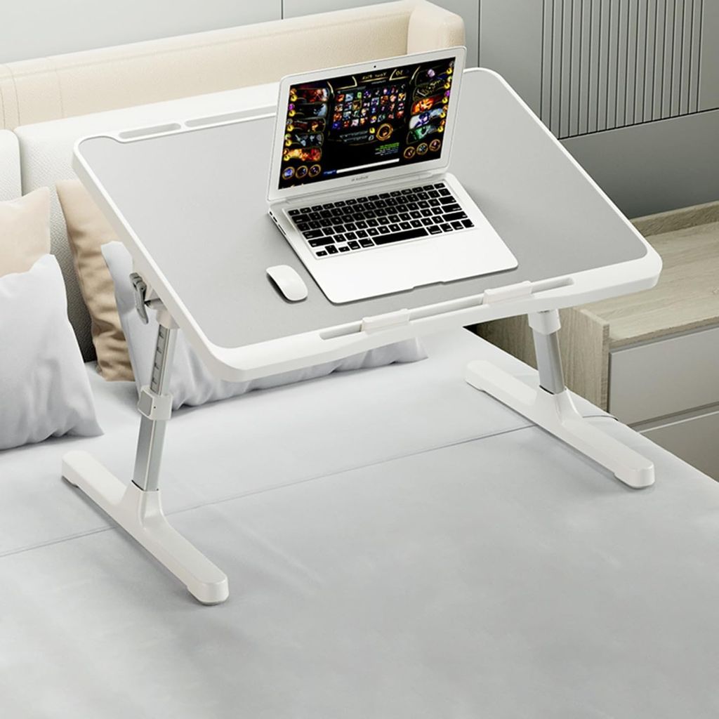 StarAndDaisy Kids Functional Laptop/Bed Table 3-12 Years Boys & Girls/Kids Study Table with Height Adjustable, Bookholder. (N7-Black Study Table)