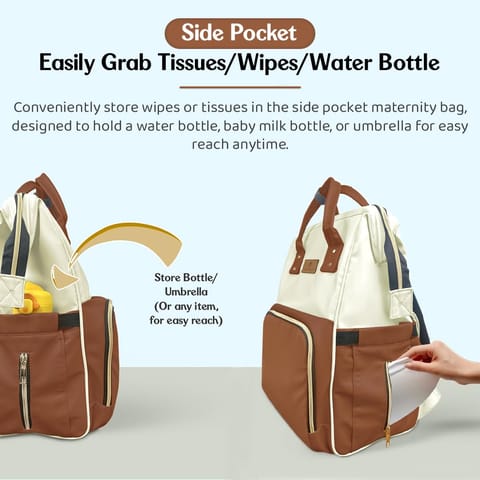 StarAndDaisy Diaper Bag for Mothers for Travel – 27L Lightweight Waterproof Leatherite Diaper Bag/Baby Bag for Mother Travel with 15 Multi-Purpose Pockets & Quick Access Diaper Pocket