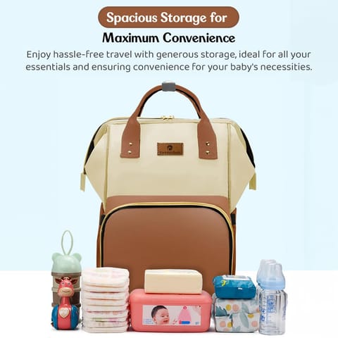 StarAndDaisy Diaper Bag for Mothers for Travel – 27L Lightweight Waterproof Leatherite Diaper Bag/Baby Bag for Mother Travel with 15 Multi-Purpose Pockets & Quick Access Diaper Pocket