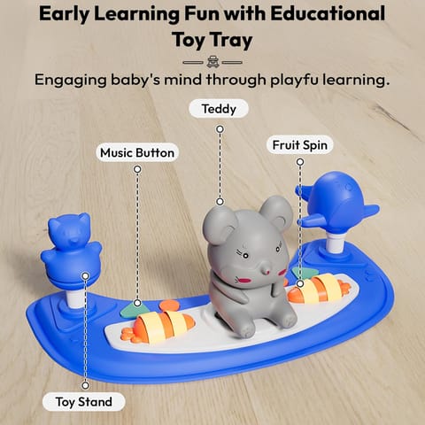 StarAndDaisy Baby Walkers 6-24 Month Boy & Girl / 360° Walker for Kids 1 Years with Multi Adjustable Height/Multi-Function Baby Walker with Anti-Rollover - (Dark Blue)