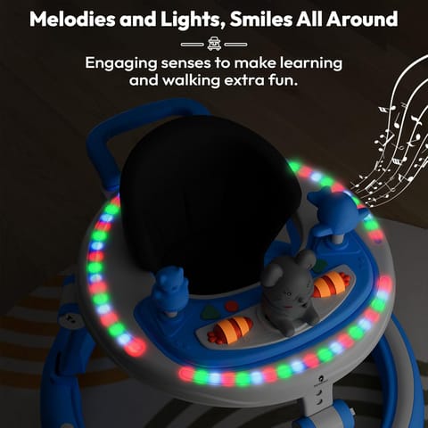 StarAndDaisy Baby Walkers 6-24 Month Boy & Girl / 360° Walker for Kids 1 Years with Multi Adjustable Height/Multi-Function Baby Walker with Anti-Rollover - (Sky Blue)