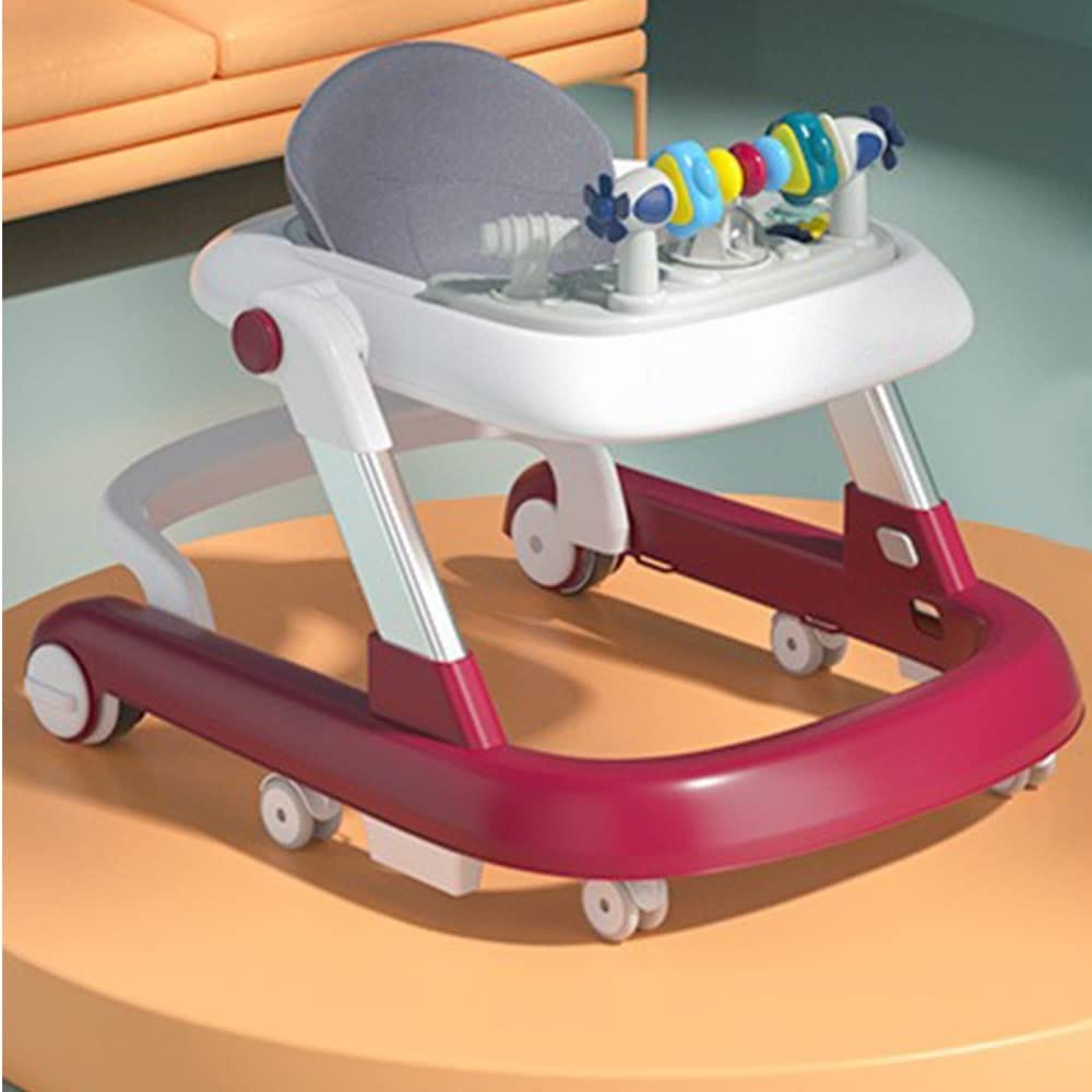StarAndDaisy Baby Walkers For 6-24 Month Baby Boy Girl/Walker For Kids For 1 Years With Adjustable Height, Musical Tray/WalkerBaby With Brakes Prevant from Falling,Red