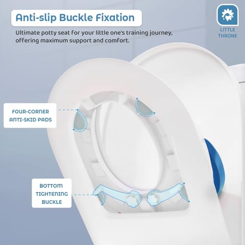 StarAndDaisy Potty Training Seat – Child Safety Buckle Fixation Technology/Potty Seat for Kids 1-5 Years/Baby Potty Seat with Comfortable Soft Cushion, Splash Proof Design, Anti Skid Legs-Blue