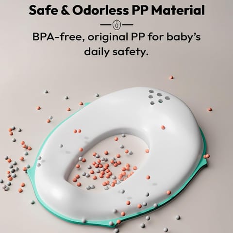 Uonibaby by StarAndDaisy Baby Potty Training Seat – Foldable Toddler Toilet Seat with Cute Frog Design, Non-Slip & Portable Kids Toilet Trainer for Boys & Girls - Blue