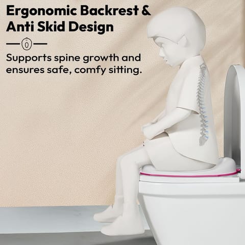 Uonibaby by StarAndDaisy Baby potty seat for kids 2-5 years Ergonomic Toddler Potty Chair, Splash Guard & Non-Slip Base/Portable & Easy Clean Potty Seat for Babies -Apink