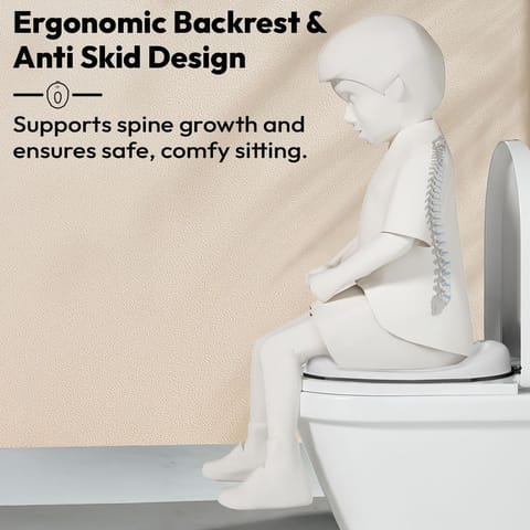 Uonibaby by StarAndDaisy Baby potty seat for kids 2-5 years Ergonomic Toddler Potty Chair, Splash Guard & Non-Slip Base/Portable & Easy Clean Potty Seat for Babies -Grey