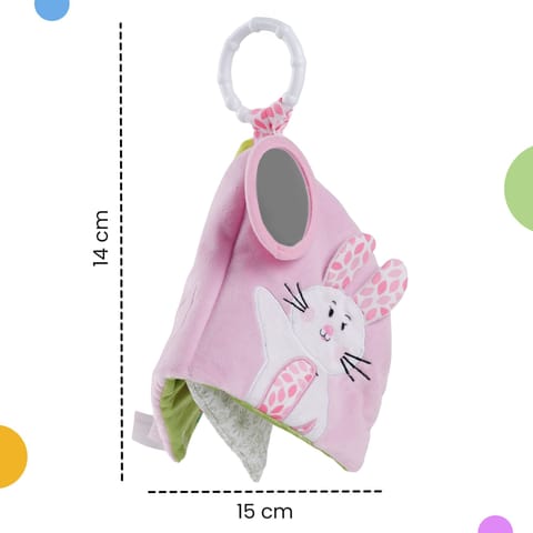 Nuluv Butterfly Soft Book for Babies, Crinkle Sensory Book with Rattle Sound and Textures, Soft Touch-and-Feel Learning Book, Baby-Safe Activity Book for Early Development, for Babies 3+ Months