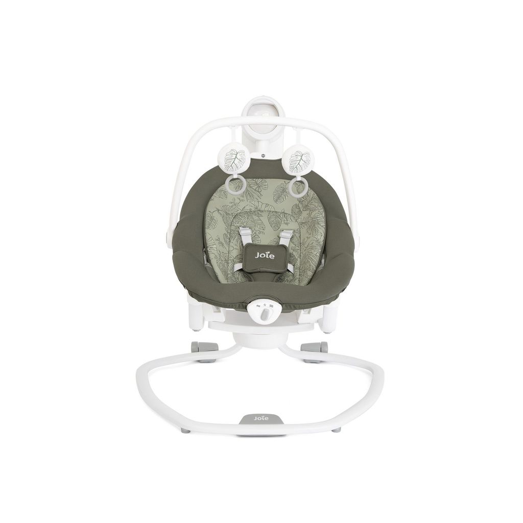 Joie Serina 2in1 Premium Automatic Electric Baby Swing – Rocker with 3 Recline Positions and SoftTouch, 5-Point Harness, 5 Soothing Swing Speeds, Melodies & Vibration, Detachable Seat, Birth to 9 kg