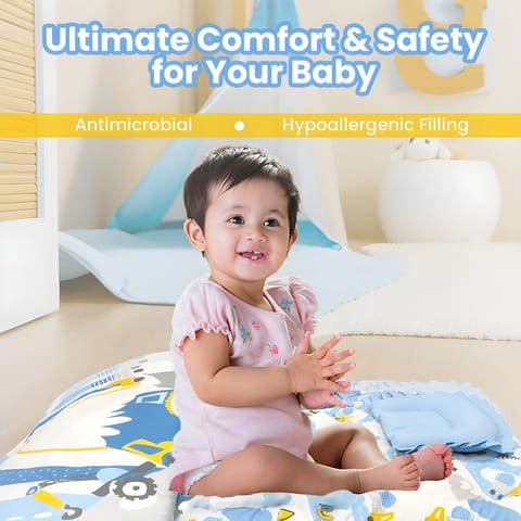 Nuluv Pack of 5 Infant Pure Cotton Soft Quilt Baby Blanket Bed Sets