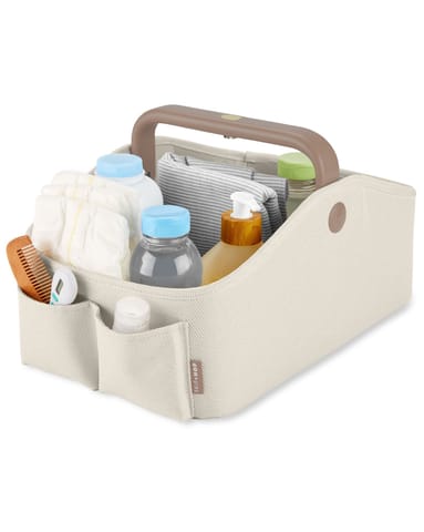 Skip Hop Nursery Style Light-Up Diaper Caddy - Oat