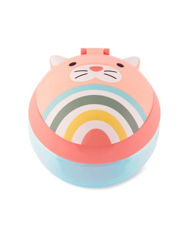 Skip Hop Zoo Snack Cup - Cat; Bpa-Free, PVC-Free & Phthalate-Free with Capacity (222 Ml), Yellow