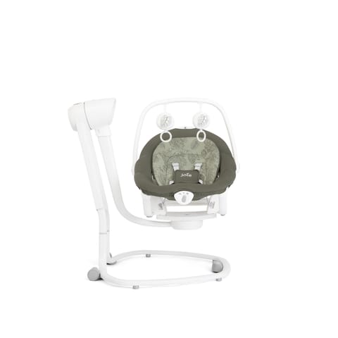 Joie Serina 2in1 Premium Automatic Electric Baby Swing – Rocker with 3 Recline Positions and SoftTouch, 5-Point Harness, 5 Soothing Swing Speeds, Melodies & Vibration, Detachable Seat, Birth to 9 kg