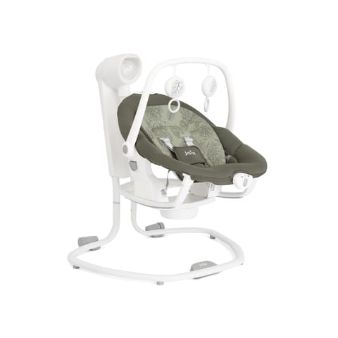 Joie Serina 2in1 Premium Automatic Electric Baby Swing – Rocker with 3 Recline Positions and SoftTouch, 5-Point Harness, 5 Soothing Swing Speeds, Melodies & Vibration, Detachable Seat, Birth to 9 kg