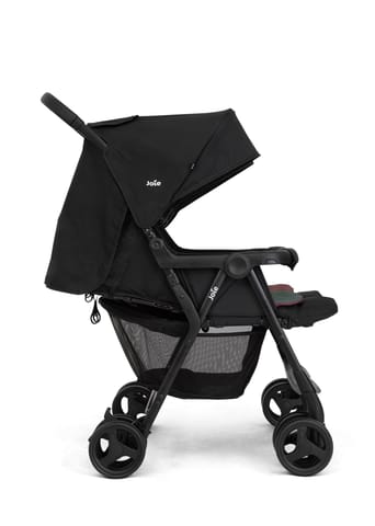 Joie Aire Twin Lightweight Double Stroller, Suitable from Birth to 15 kg, Independent Forward Facing Seats, SoftTouch 5-Point Harness, Lie-Flat Recline, UPF 50+ Canopies, All-Wheel Suspension, Reversible Seat Liners, Quick One-Handed Fold