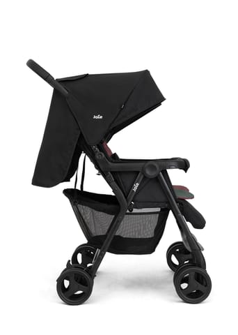 Joie Aire Twin Lightweight Double Stroller, Suitable from Birth to 15 kg, Independent Forward Facing Seats, SoftTouch 5-Point Harness, Lie-Flat Recline, UPF 50+ Canopies, All-Wheel Suspension, Reversible Seat Liners, Quick One-Handed Fold