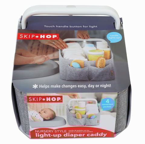 Skip Hop Light Up Diaper Caddy, Grey, 1 Count (Pack of 1) (304300)