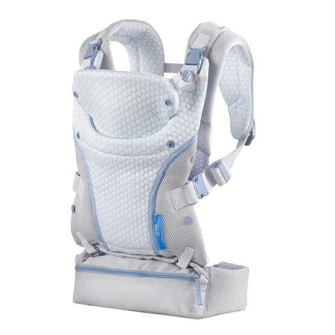 Infantino Staycool 4-in-1 Convertible Carrier with Ergonomic seat, Head Support, Shoulder Straps, and Waist Belt 4 Ways to Carry, Can Carry (3.6-18.14 Kgs), White