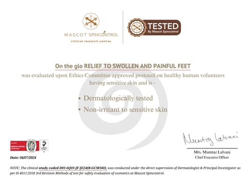 GLO Mama Foot Swell Relief Cream for Pregnancy | Reduces Swelling, Pain & Water Retention | Soothes Tired Feet & Improves Circulation | Safe for Moms-to-Be.