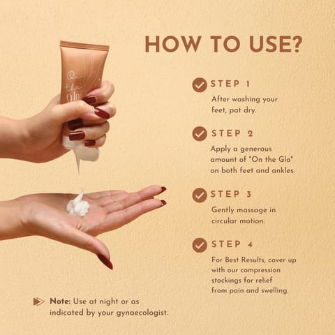GLO Mama Foot Swell Relief Cream for Pregnancy | Reduces Swelling, Pain & Water Retention | Soothes Tired Feet & Improves Circulation | Safe for Moms-to-Be.