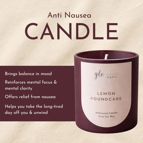 GLO Mama Aromatherapy Anti Nausea Candle for Pregnancy | Relieves Morning Sickness, Nausea & Vomiting | Natural Soothing Formula for Relaxation | Made for Moms-to-Be