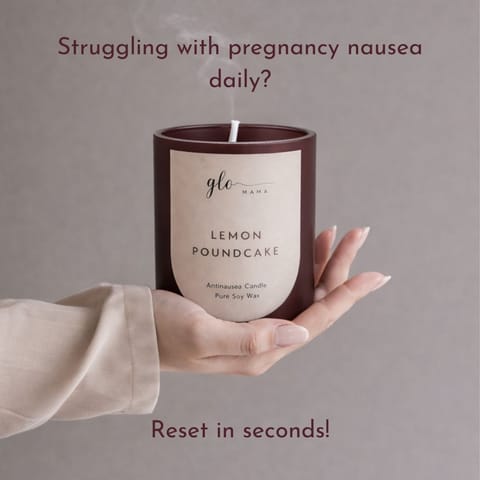 GLO Mama Aromatherapy Anti Nausea Candle for Pregnancy | Relieves Morning Sickness, Nausea & Vomiting | Natural Soothing Formula for Relaxation | Made for Moms-to-Be
