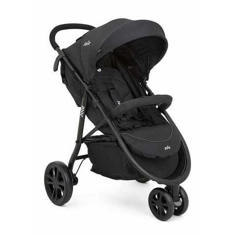 Joie Litetrax 3 (2in1) 3-Wheel Stroller – Travel System Ready with Lie-Flat Recline, UPF 50+ Canopy, One-Hand Fold & All-Wheel Suspension | Compatible with Joie Infant Carriers | Birth to 15kg