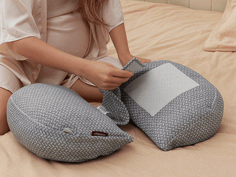 Momcozy Pregnancy Wedge Pillow for Belly Support | Memory Foam