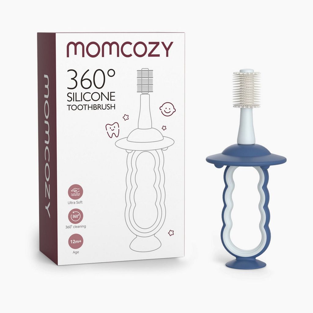 Momcozy Tooth Brush Baby Toothbrush Blue