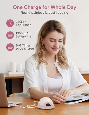 P20 Wearable Breast Pump Pink/1 Pack