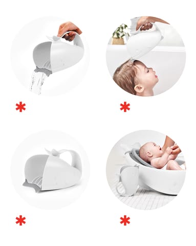 Skip Hop MOBY Waterfall Bath Rinser - White