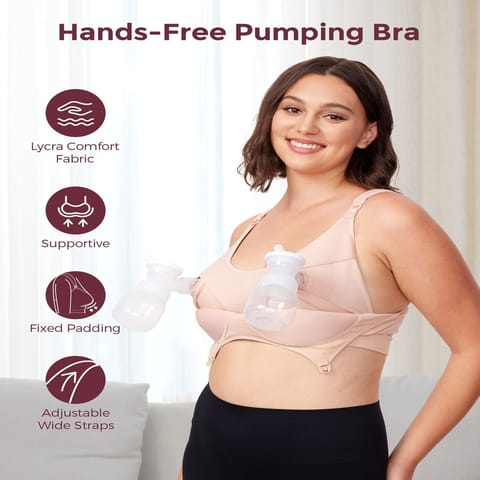 4-in-1 Hands-Free Pumping Bra – Size 2XL