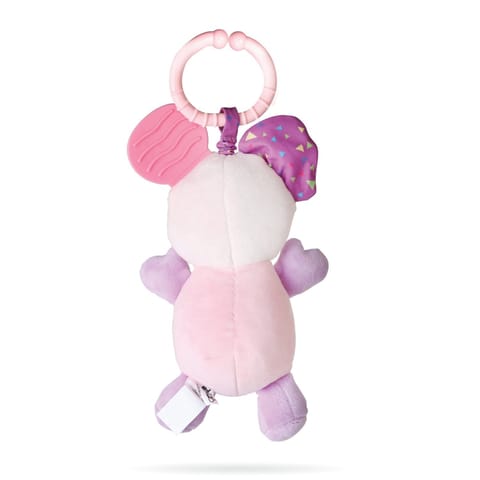 Nuluv Infant Koala Jittery Teether Rattle Plush Toy, Hanging Rattle, Stroller Toy with Tactile Material for Baby 3 Months+,Multicolor