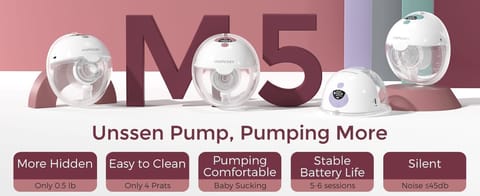 Momcozy Breast Pump M5 Double Purple