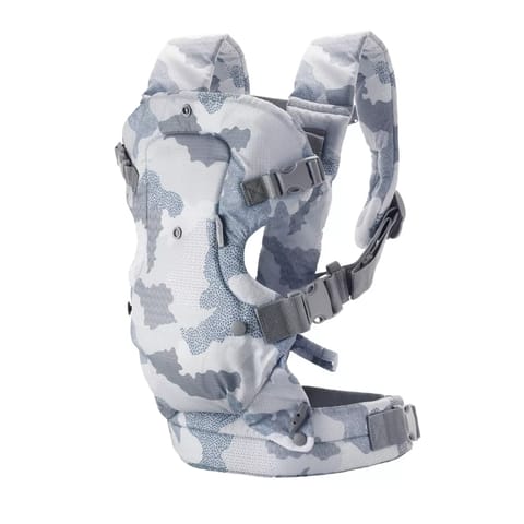 Infantino Flip 4-in-1 Convertible Carrier with Adjustable Ergonomic seat, Head Support, Shoulder Straps, and Waist Belt, 4 Ways to Carry, Can Carry (3.6-14.5 Kgs), Camo