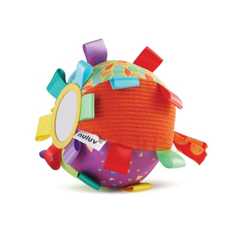 Nuluv Learning & Activity Play Ball - Soft Plush Infant & Preschool Toy, Multicolour Baby Ball with Rattle Sound