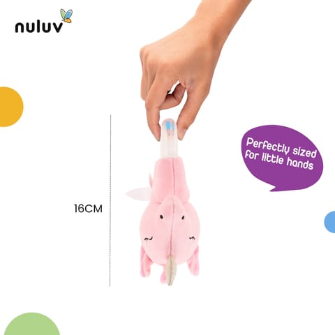 Nuluv Unicorn Ring Rattle Toy, Soft Toy with Rattle Sound, Ring Rattle for Babies and Infants, Develops Sight, Sound and Motor Skills, Lightweight and Portable, Non-Toxic, for Babies 3+ Months