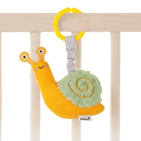 Nuluv Snail Rattle Buddy for Babies, Soft Toy with Rattle Sound, Developmental Toy for Sensory Play, Lightweight and Portable, Non-Toxic, BPA-Free, Travel-Friendly, for Kids 3+ Months