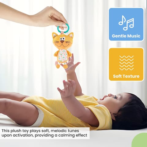 Nuluv Kitty Musical Jittery Plush Toy - Soft & Cuddly Fabric, Built-in Musical Instrument, Perfect for Babies 3 Months+