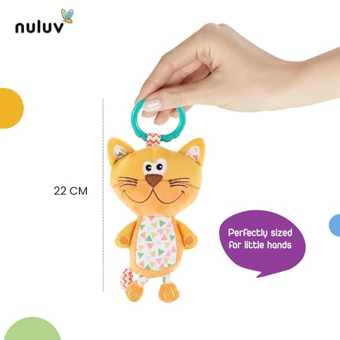 Nuluv Kitty Musical Jittery Plush Toy - Soft & Cuddly Fabric, Built-in Musical Instrument, Perfect for Babies 3 Months+