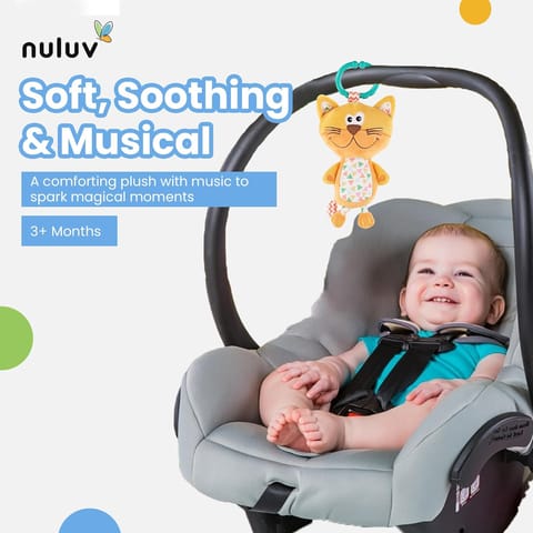 Nuluv Kitty Musical Jittery Plush Toy - Soft & Cuddly Fabric, Built-in Musical Instrument, Perfect for Babies 3 Months+