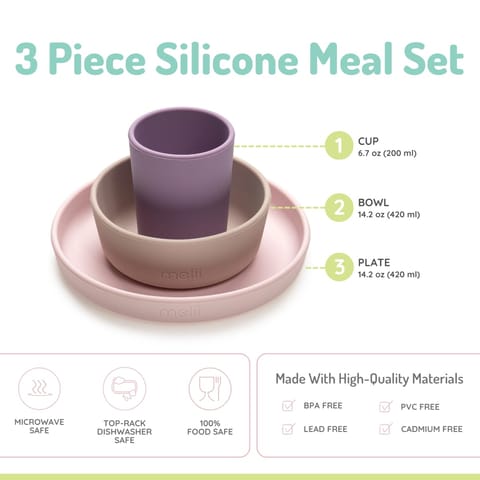 3 Piece Silicone Feeding Set