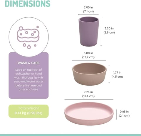 3 Piece Silicone Feeding Set