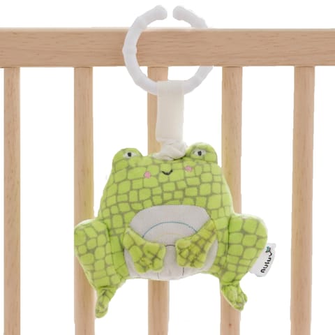 Nuluv Activity Frog Rattle, 2-in-1 Jitter and Rattle Toy for Babies, BPA-Free, Soft Plush, Sensory Development Hanging Toy for Crib, Stroller and Car Seat, for Babies 3+ Months